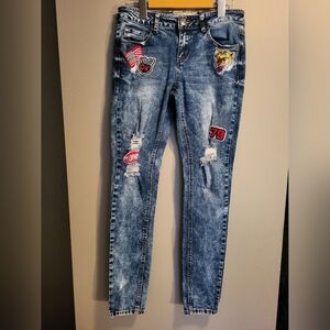 Vintage 90's Women Hot Kiss Skinny Lily Jean's Size 5 (28) Inseam 30